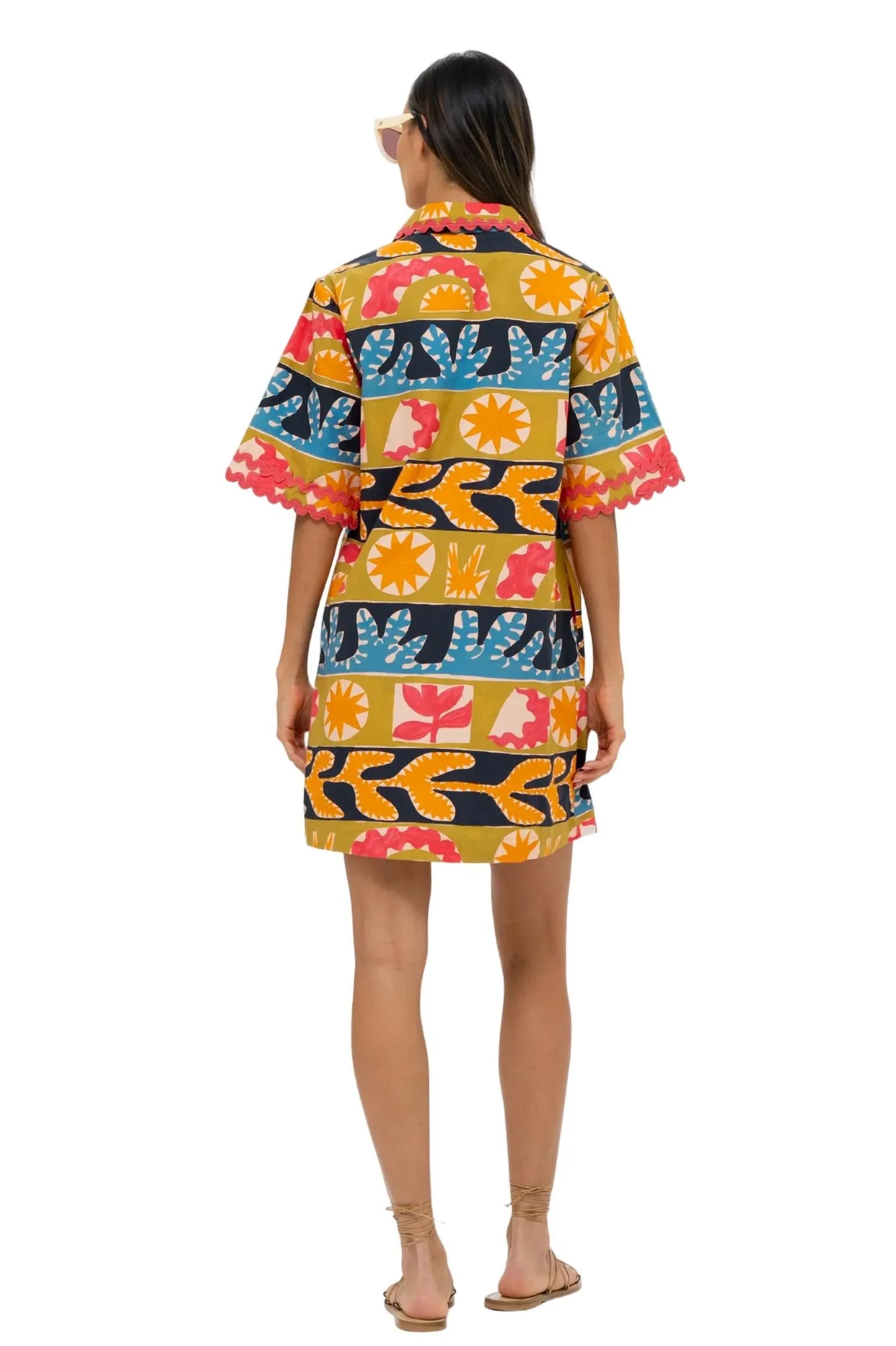 Shirt Dress In Canyon Red