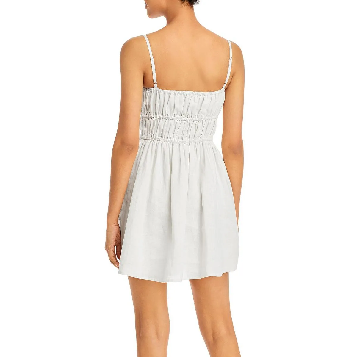 Shivka Womens Linen Short Mini Dress