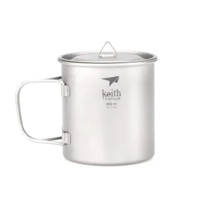 Enjoy Shop Deals For Keith Single Wall Titanium Mug with Folding Handle and Lid ,Enjoy Big Discount hottest sale, get top quality here, just do it!