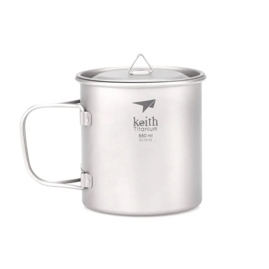 Enjoy Shop Deals For Keith Single Wall Titanium Mug with Folding Handle and Lid ,Enjoy Big Discount hottest sale, get top quality here, just do it!