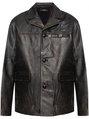 Single-Breasted Leather Jacket winter jackets clearance