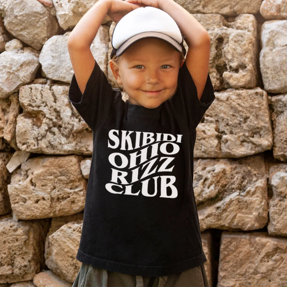 Skibidi Ohio Rizz Front T-Shirt girls pajamas promo