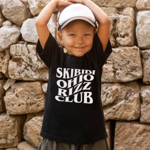 Skibidi Ohio Rizz Front T-Shirt girls pajamas promo