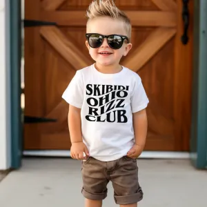 Skibidi Ohio Rizz Front T-Shirt girls pajamas promo