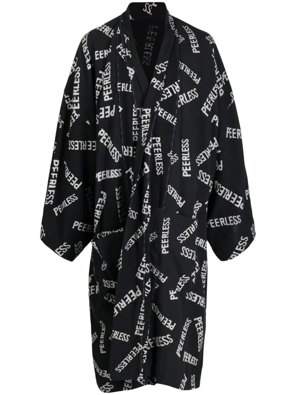 Slogan-Print Wide-Sleeve Jacket winter jackets clearance