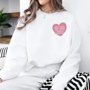 Snacky Snacks Heart Pocket Sweatshirt postpartum clothes sale