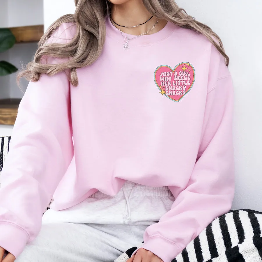 Snacky Snacks Heart Pocket Sweatshirt