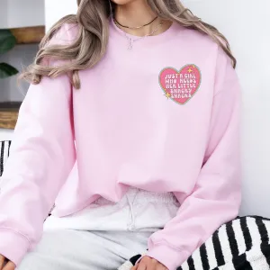 Snacky Snacks Heart Pocket Sweatshirt postpartum clothes sale