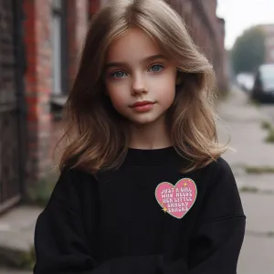Snacky Snacks Kids Heart Pocket Sweatshirt girls skirts clearance