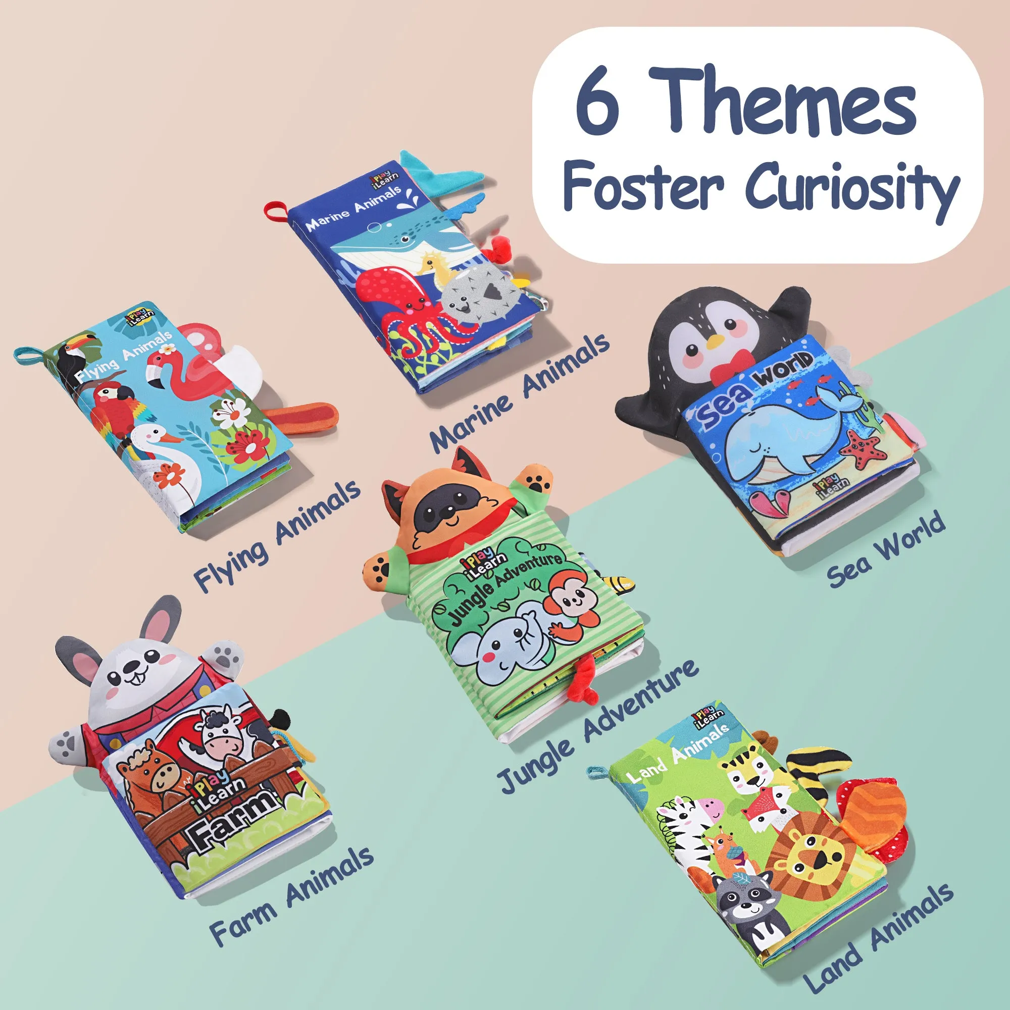 Sanfte Babybücher, Fühl- und Tastbuch-Set für Säuglinge