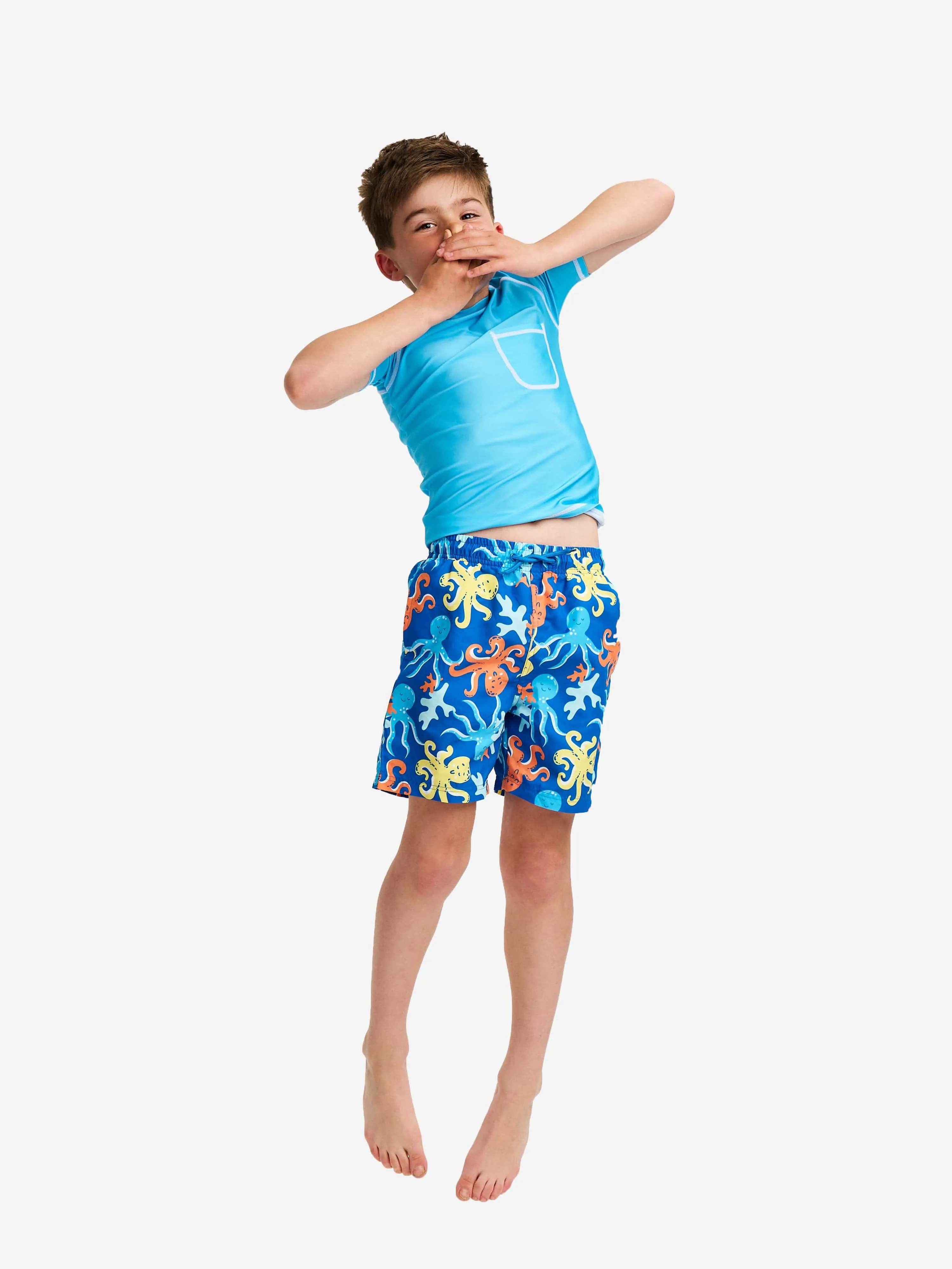 Soli Swim Jungen Sonnenschutz-Rashguard (UPF50 ) in Blau