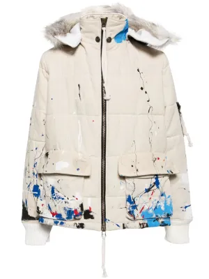 Splatter-Paint Down Jacket winter jackets clearance