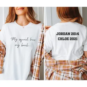 Squad Has My Back Personalised T-Shirt pregnancy jeans best price