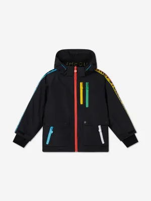 Stella McCartney Kids Marken-Skijacke in Schwarz