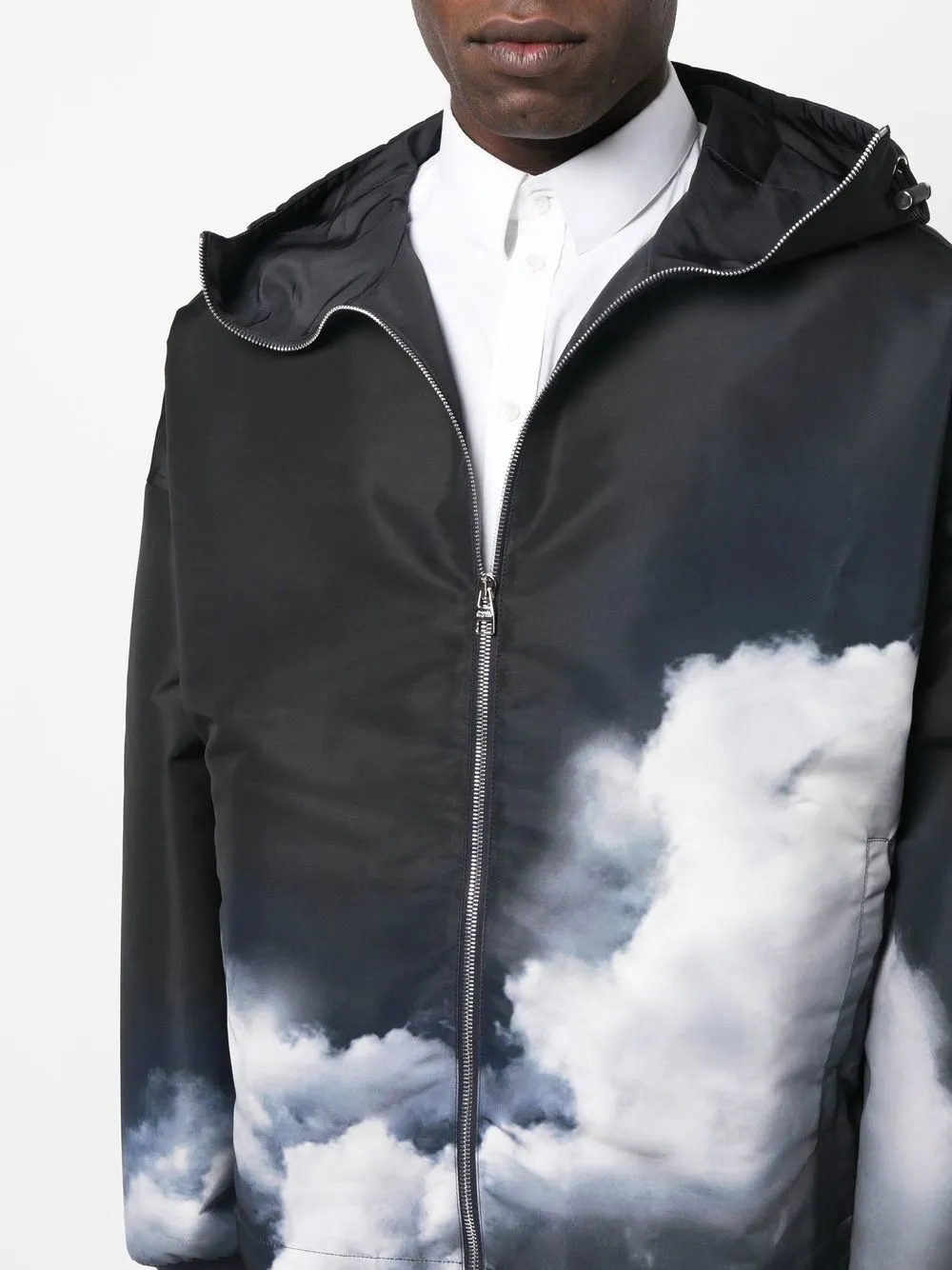 Storm Sky-Print Hooded Jacket