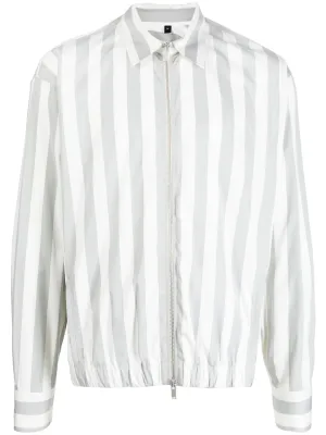 Striped Zip-Up Jacket winter jackets clearance