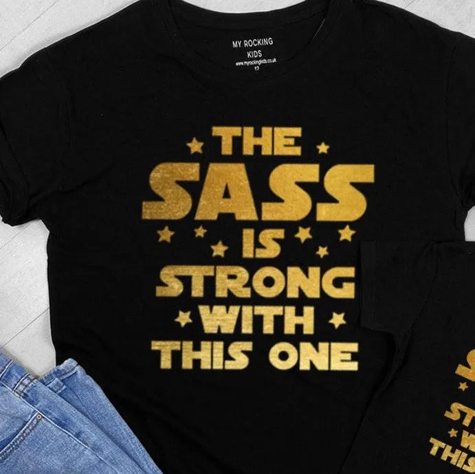 Strong SASS Mum & Daughter Black/Gold Tees (MRK X)