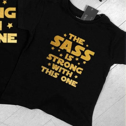 Strong SASS Mum & Daughter Black/Gold Tees (MRK X)