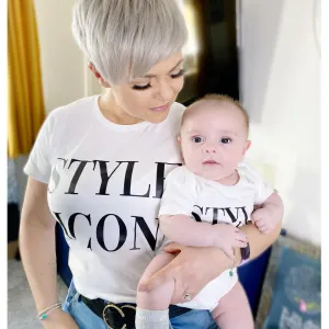 Style Icon Vogue Matching Mum & Baby White T-Shirt & Bodysuits nursing tops best deals
