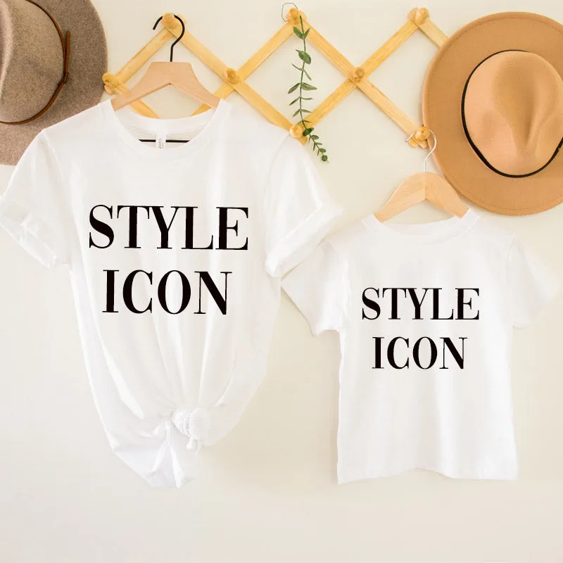 Style Icon Vogue Matching Mum & Kid White T-Shirts discount mum dresses