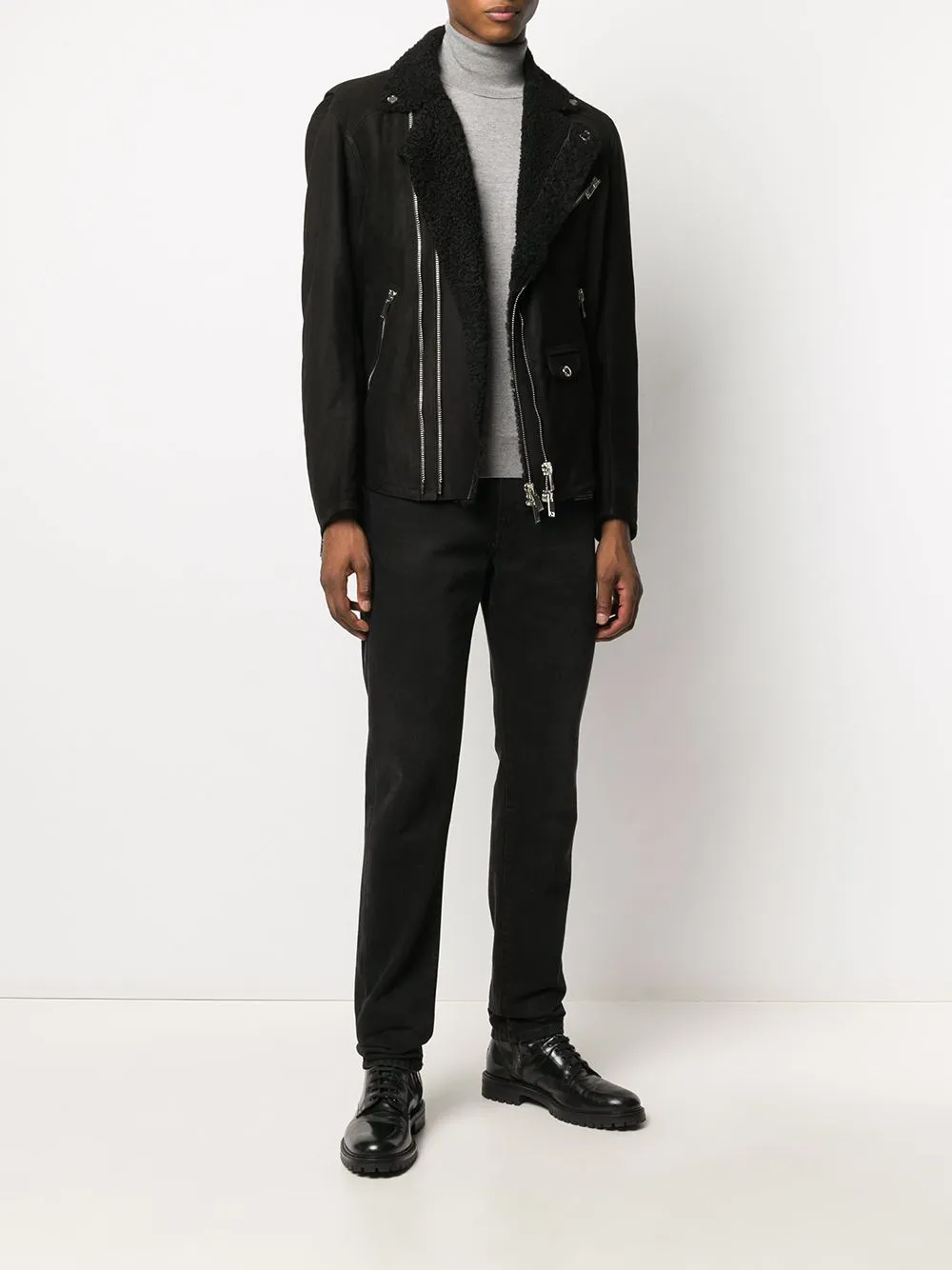 Suede Biker Jacket