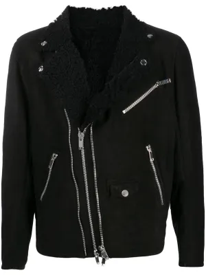 Suede Biker Jacket mens coats discount
