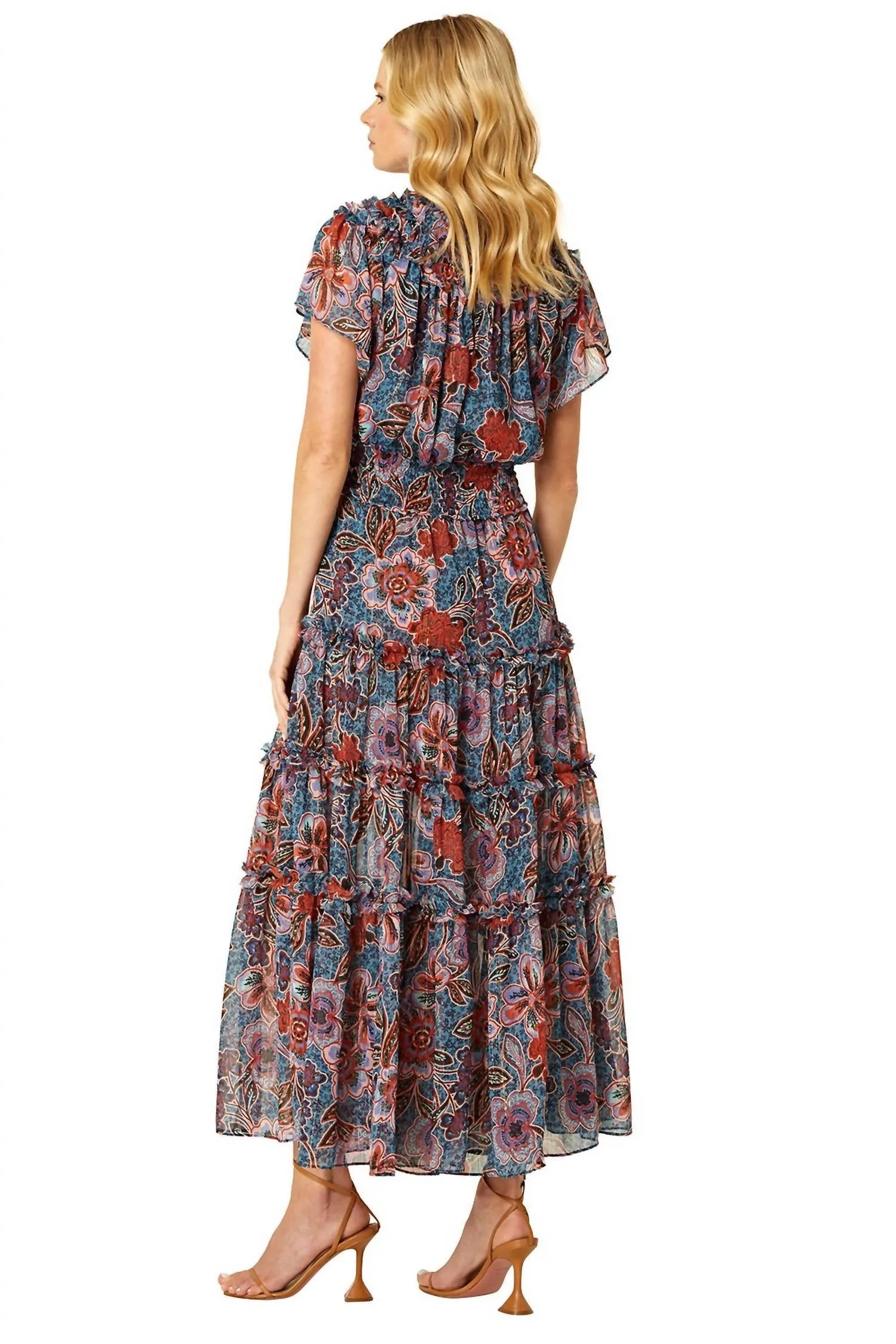 Suki Dress in Cerulean Flora