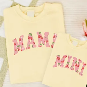 Summer Fruits Mama & Mini Cherry Matching T-shirts nursing tops best deals