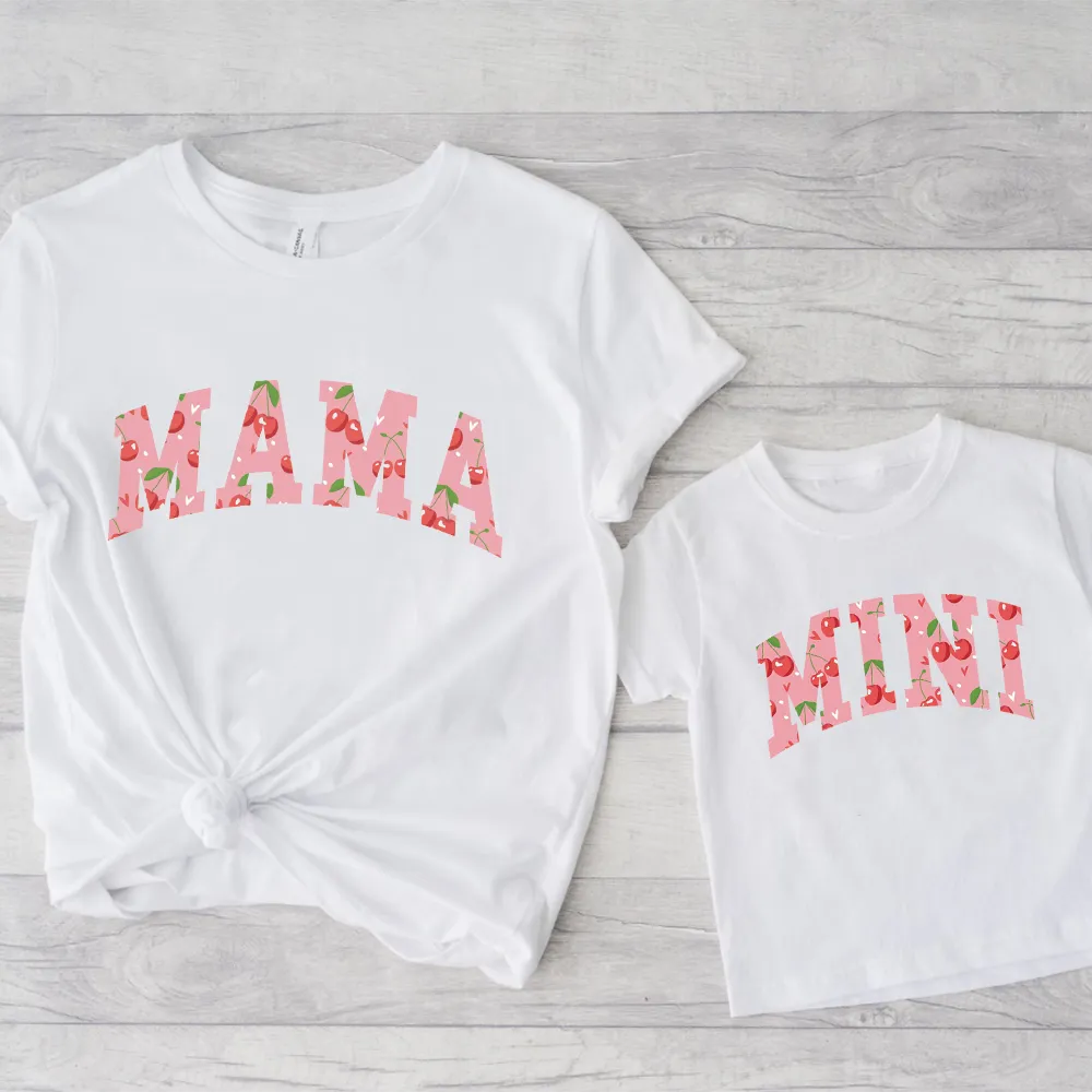 Summer Fruits Mama & Mini Cherry Matching T-shirts