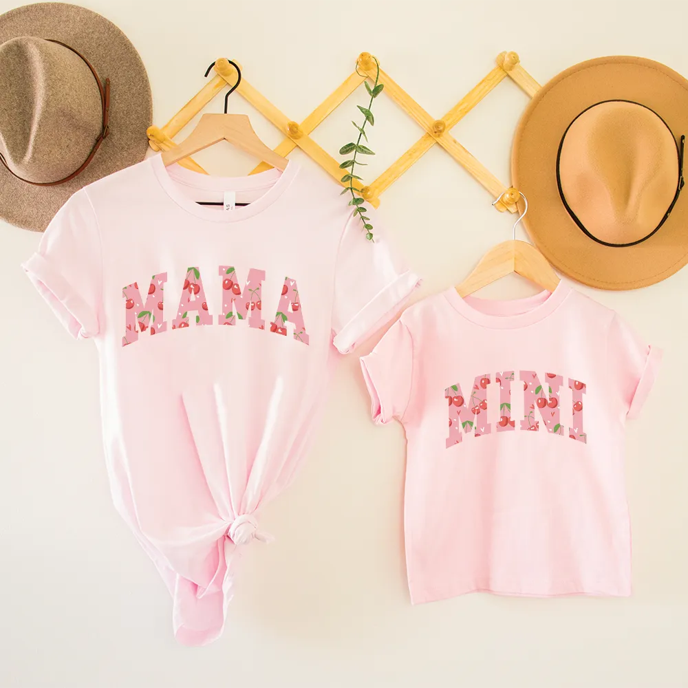 Summer Fruits Mama & Mini Cherry Matching T-shirts