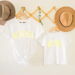 Summer Fruits Mama & Mini Lemon Matching T-shirts nursing tops best deals