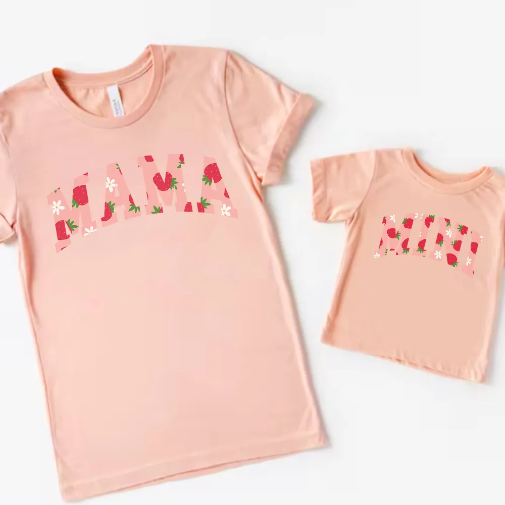 Summer Fruits Mama & Mini Strawberry Matching T-Shirts