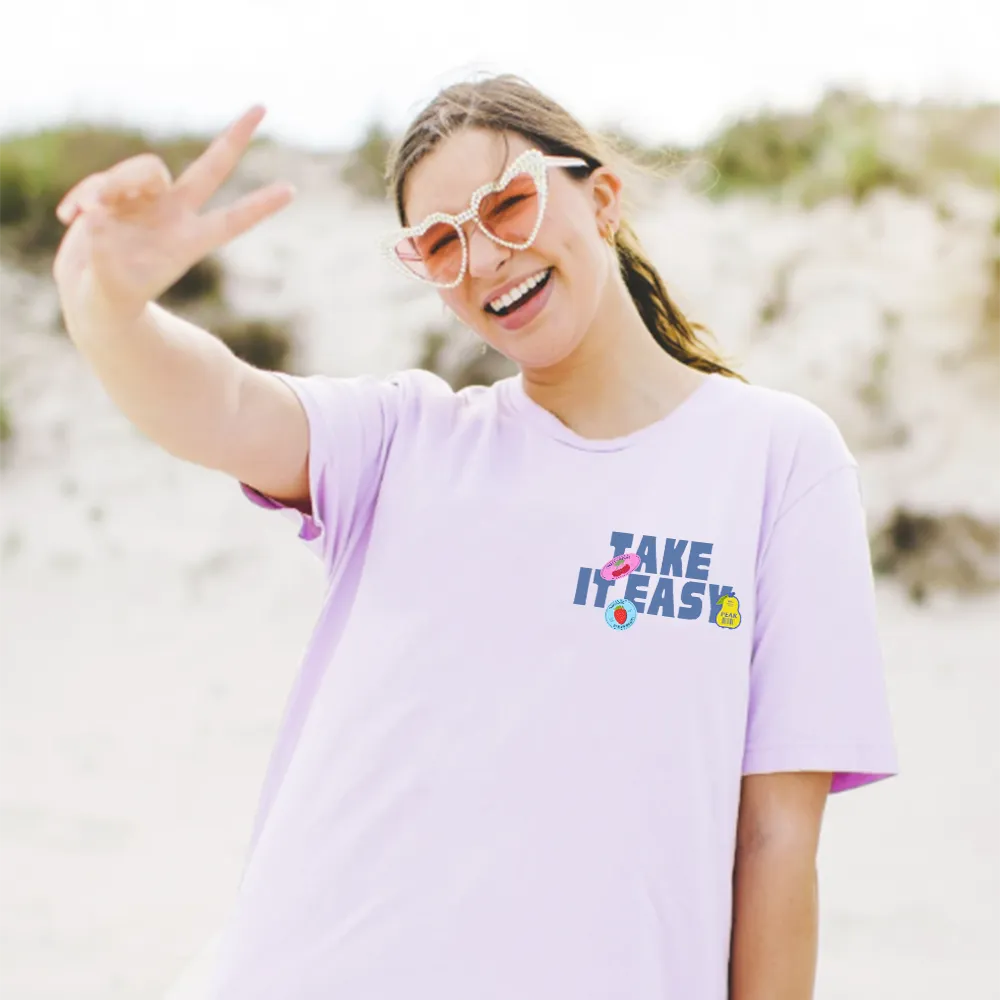 Summer Stickers Front & Back Graphic Oversized T-Shirt