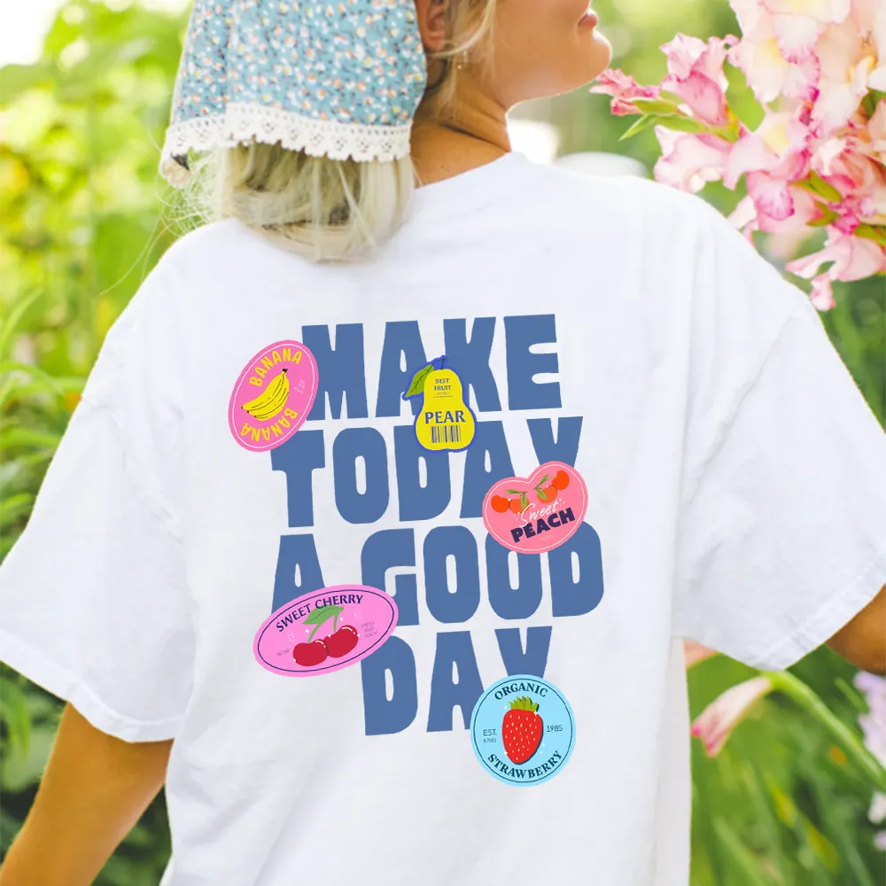 Summer Stickers Front & Back Graphic Oversized T-Shirt pregnancy jeans best price