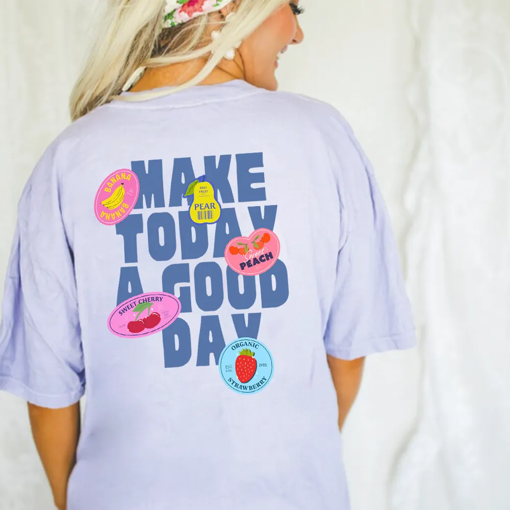 Summer Stickers Front & Back Graphic Oversized T-Shirt