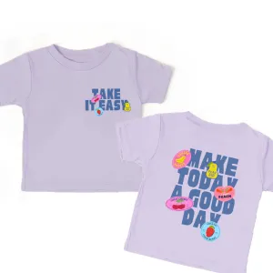Summer Stickers Front & Back Graphic T-Shirt girls pajamas promo