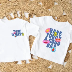 Summer Stickers Front & Back Graphic T-Shirt girls pajamas promo