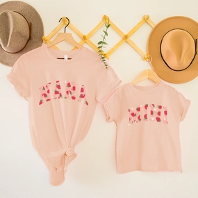 Summer Fruits Nana & Mini Strawberry Matching T-Shirts Grandparent Clothing - grandma outfits sale