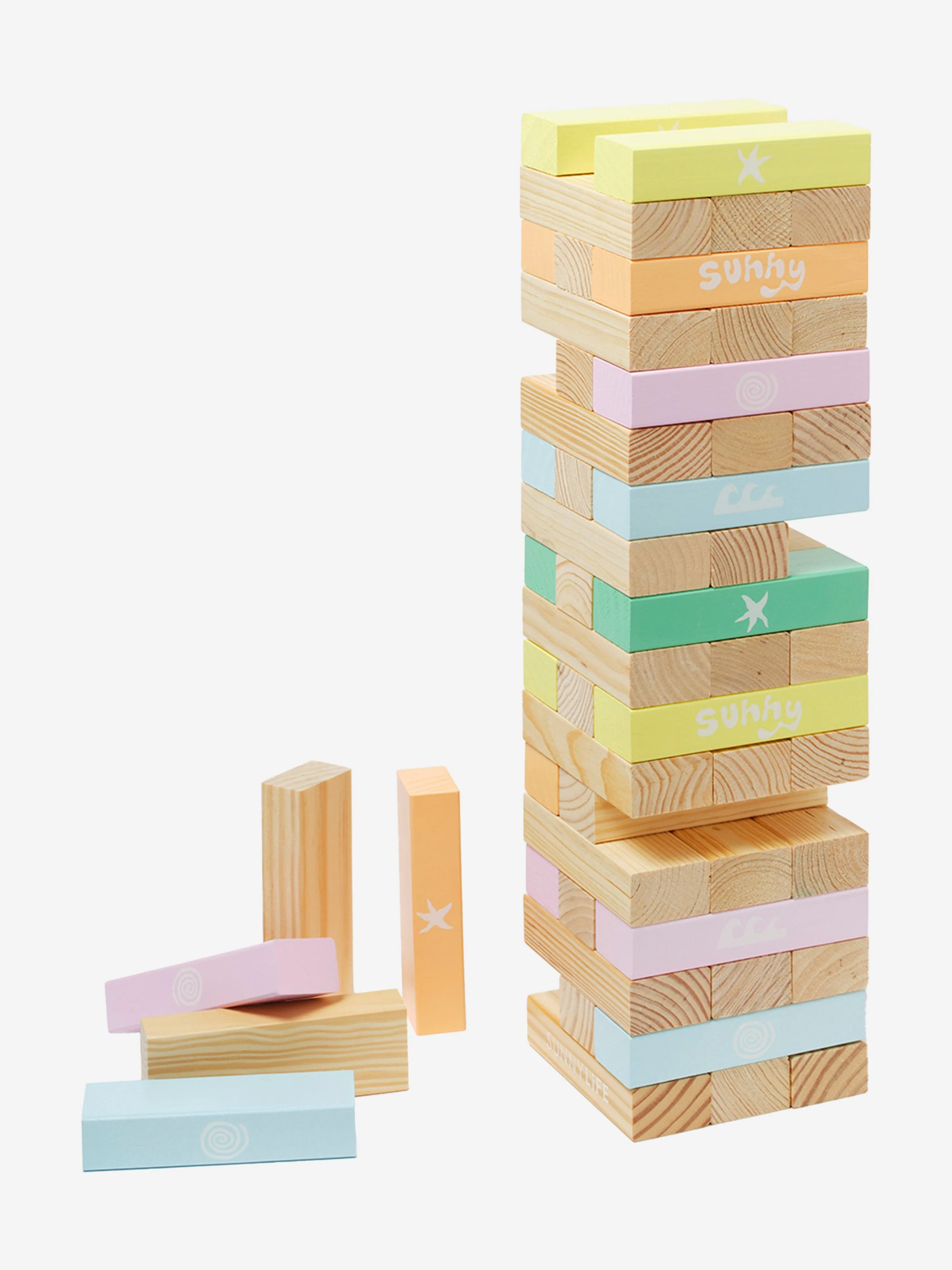 Sunnylife Kids Poolside Riesen-Jumbling-Turm in Mehrfarben (45cm)