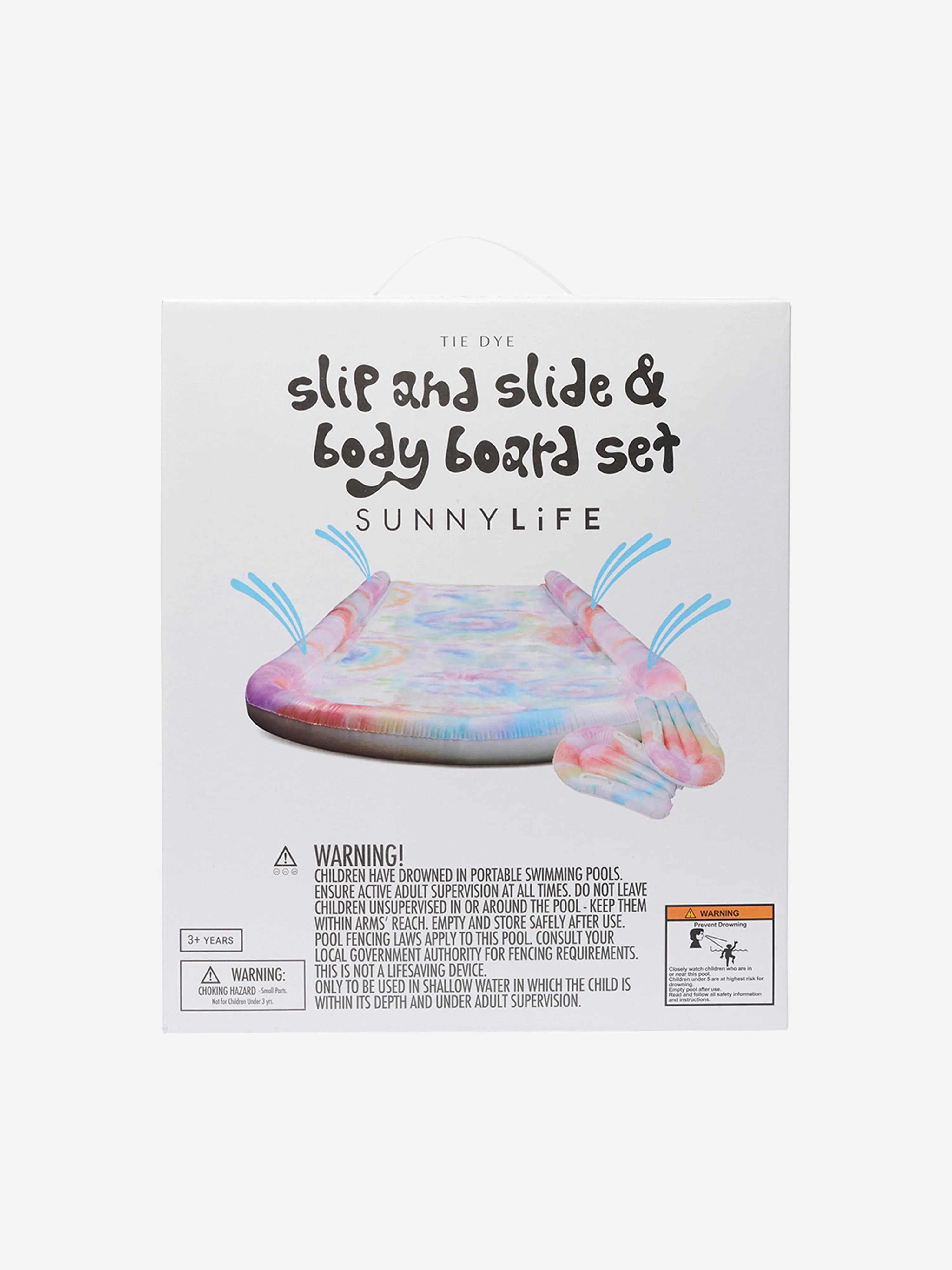 Sunnylife Kids Tie Dye Slip Slide und Boogie Board Set in Pink (480cm)