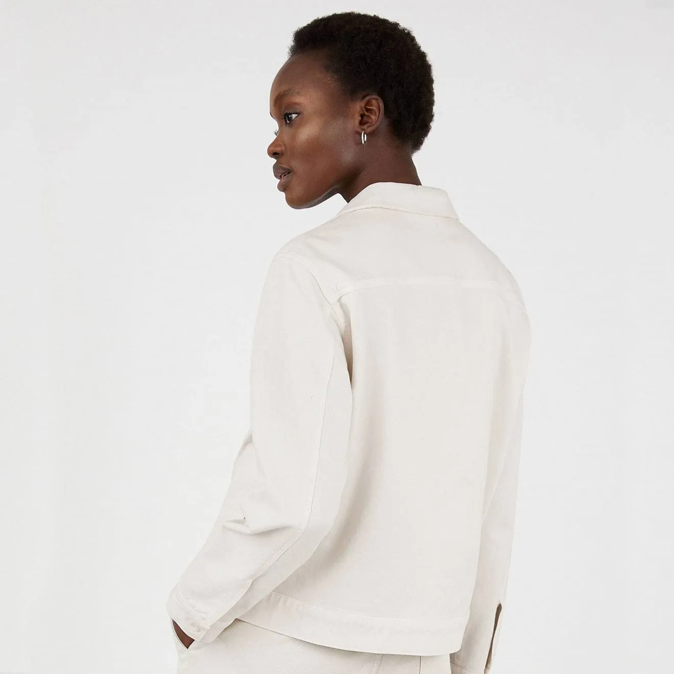 Sunspel Womens Chore Jacket Chalk