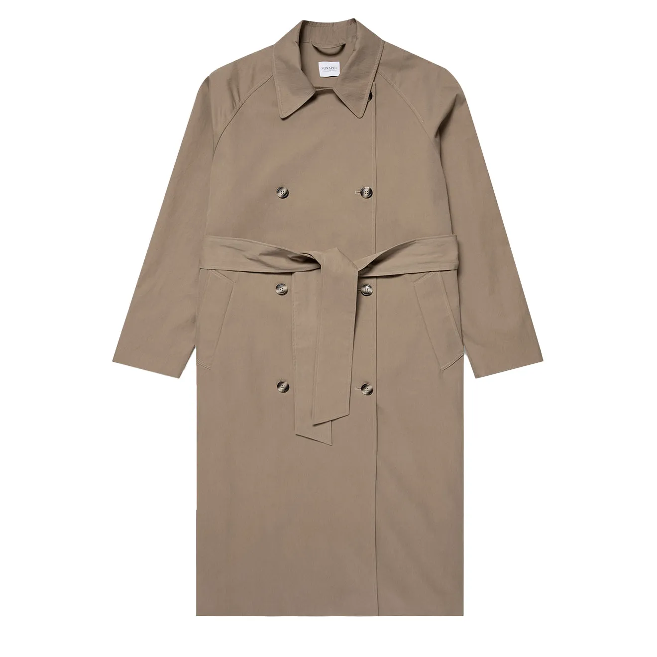Sunspel Womens Trench Coat Dark Stone raincoats promo code