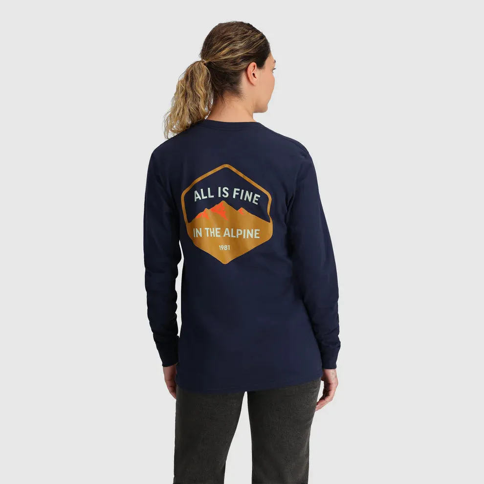 2025 Official Outdoor Research Alpine Logo Unisex Long Sleeve T-Shirt with fashion style, buy more discount here, 100% quality.