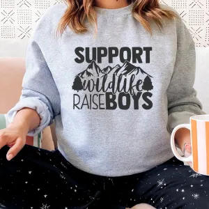 Support Wildlife Raise Boys Sweatshirt postpartum clothes sale