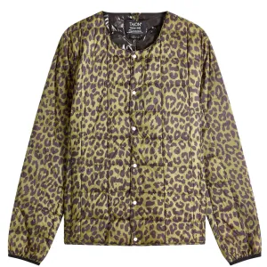 Taion Womens Crew Neck Button Down Jacket Leopard raincoats promo code