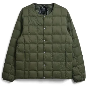 Taion Womens Crew Neck Down Jacket Dark Olive raincoats promo code