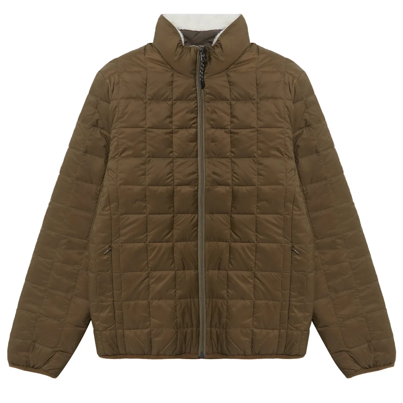 Taion Womens Down Boa Reversible Jacket Olive / Ivory raincoats promo code