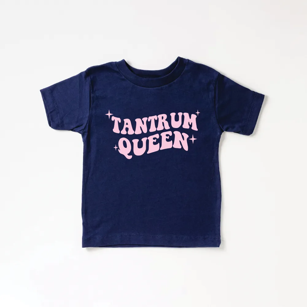 Tantrum Queen Kids Navy T-shirt girls pajamas promo