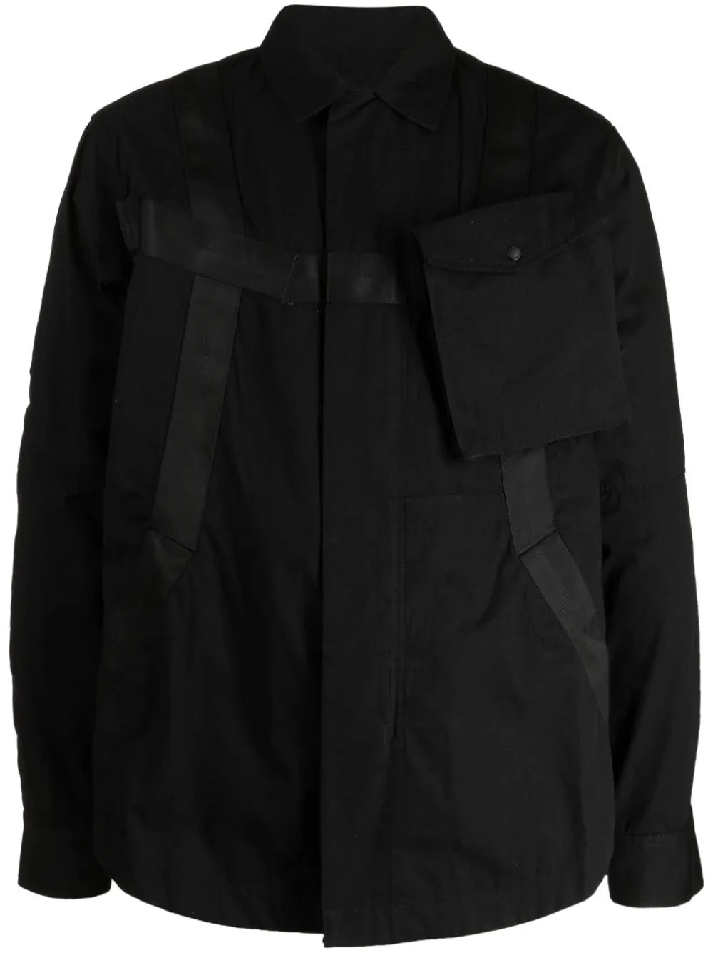 Tape-Detail Shirt Jacket winter jackets clearance