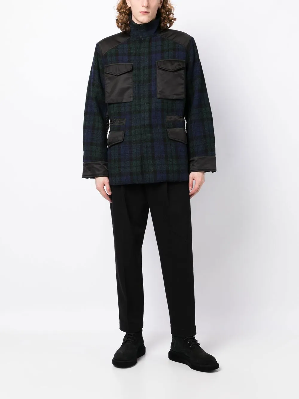 Tartan Elasticated-Waist Jacket